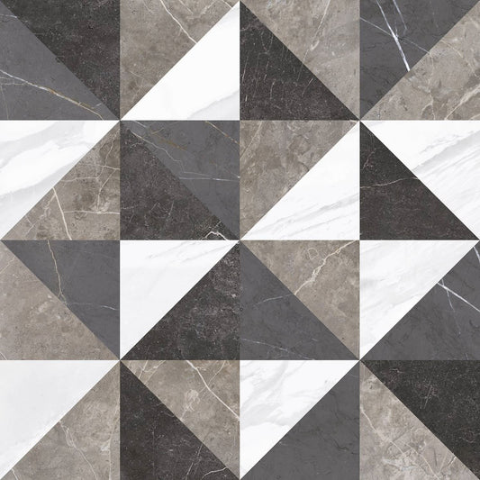 PISO CALIFORNIA DECO DIAMONDS GRAY 60X60 CM 1.8 M2 RECT 1A (522141260777201) VITRO