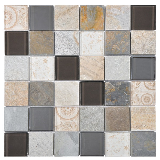 MALLA ELEMENTS BEIGE (30X30)INTERMATEX